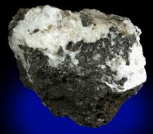 Mineral Specimens: Cesarolite with Calcite from Sidi Amor ben Salem Mine, Al Kf, Tunisia